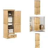 Kleiderschrank Corona 55x50x170 Cm Massivholz Kiefer - Holzschranks - Kleiderschrank - Massivholzkleiderschrank - Kiefernschrank - Schlafzimmermöbel