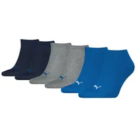 Puma 3P Sneaker Socks Schwarz/Blau Gr 43/46
