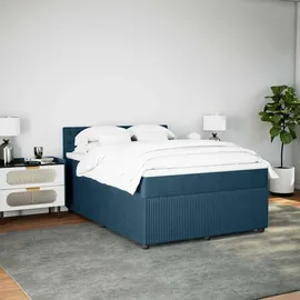 vidaXL Boxspringbett 140 x 200 cm Blau