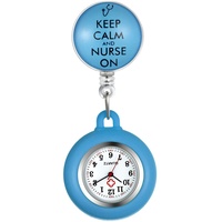 Silverora Krankenschwester Uhr einziehbare Clip-on Taschenuhr mit Stethoskop-Revers Fob Taschenuhr Arzt Schwesternuhr Silikonhülle für Damen und Herren
