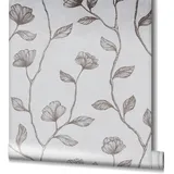 Marburg Vliestapete GZSZ Blumenoptik Floral 10,05 m x 0,53 m Braun FSC®