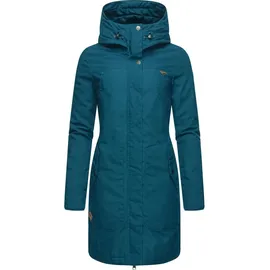 Ragwear Wintermantel Jannisa stylischer Damen Winterparka mit Kapuze grün S (36)