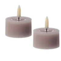uYuni LED Mini Kerzen Teelichter Thea 2,8 cm flieder 2 St.