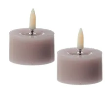 uYuni LED Mini Kerzen Teelichter Thea 2,8 cm flieder 2 St.