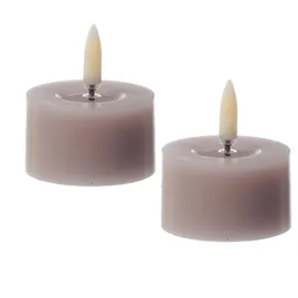 uYuni LED Mini Kerzen Teelichter Thea 2,8 cm flieder 2 St.