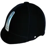 Fenteer Reithelm, verstellbar, professionell, Kopfumfang 54–62 cm, Reitkappe, Reitmütze, Reitausrüstung, Schwarz silbrig