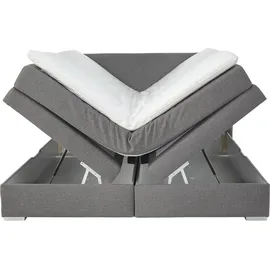 Jockenhöfer Gruppe Boxspringbett Amira, mit Bettkasten und Topper, grau