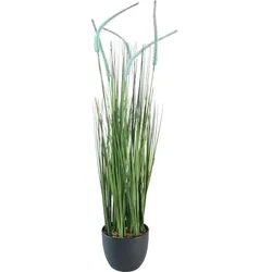 Deko Pflanze Kunstpflanze Silberhaargras mit ‹bertopf 75 cm Hˆhe
