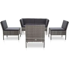 vidaXL Garten-Lounge-Set 6-tlg. grau 48950