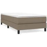 vidaXL Boxspringbett mit Matratze Taupe 100x200 cm Stoff