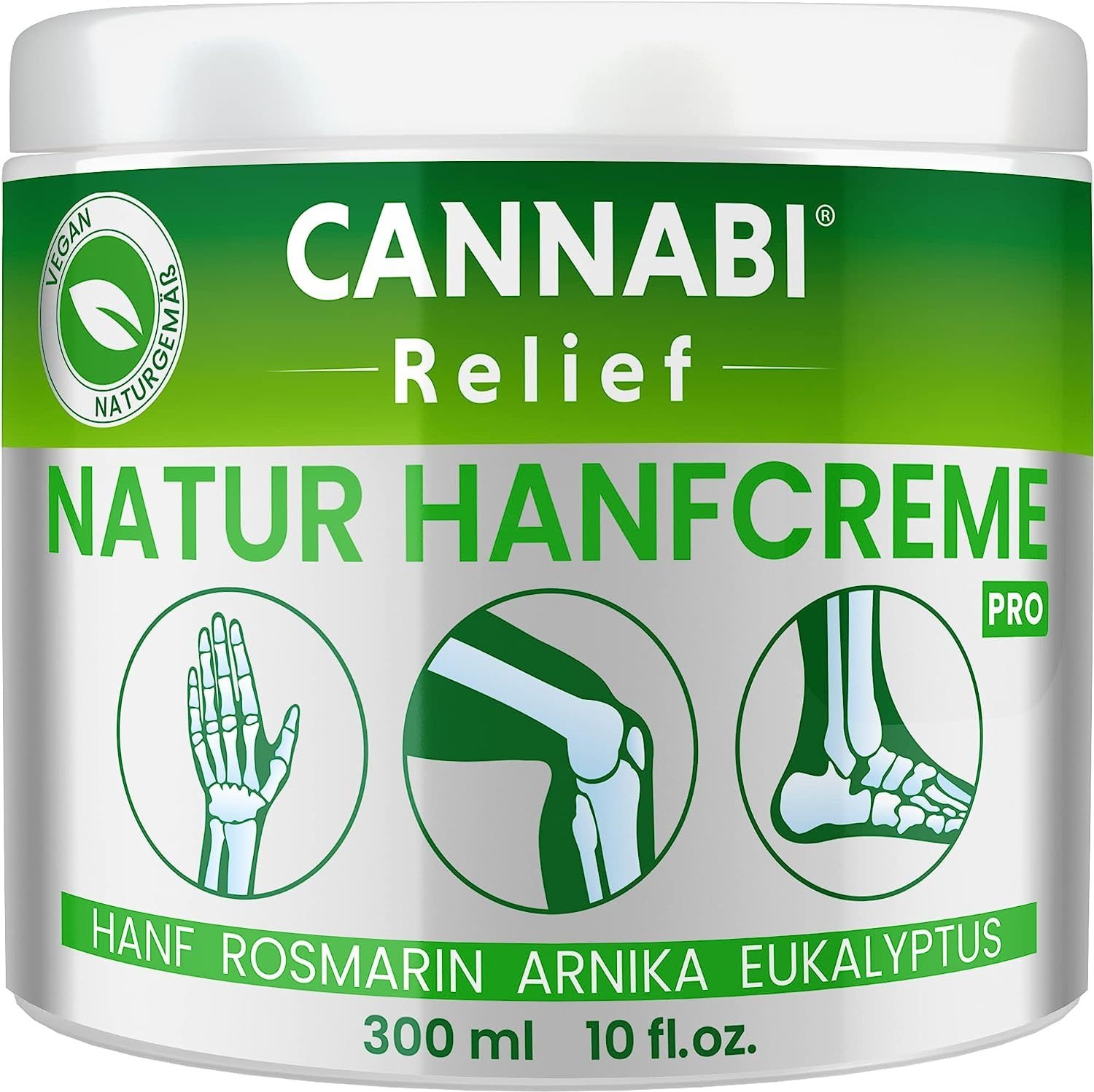 Hanf Creme Relief PRO FÜR Gelenke UND Muskeln | Kühlende Wirkung 300 ml