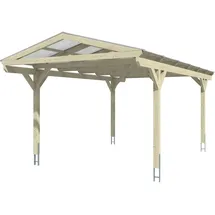SKANHOLZ Carport Westerwald 3,62 x 6,48 m eiche hell inkl. Pfostenanker