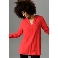 Aniston SELECTED Longbluse mit extra-langen Manschetten Gr. 48, rot , 49095318-48