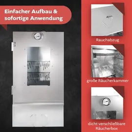 Lemodo Räucherofen 80 cm Silber