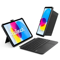 Inateck Hülle mit Tastatur für iPad 11 (A16, 2025), iPad 10 (Gen 2022) Schwarz