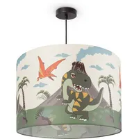 Paco Home Pendelleuchte Kinderzimmer Lampe Dinosaurier, E27 Leuchten Farbe