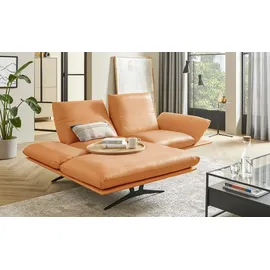 KOINOR Eckcouch Leder 2-Sitzer Orange