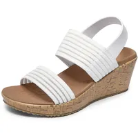 Skechers Damen Beverlee Sheer Luck, Weiss/opulenter Garten, 42 EU - 42 EU