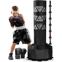 RDX Sports Standboxsack RDX freistehender Boxsack für Kinder, 4FT Boxsack mit Handschuhen silberfarben