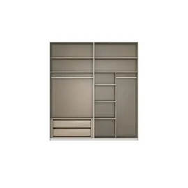 meinSchrank Schwebetürenschrank Regina 201 x 223 x 68 cm Grau
