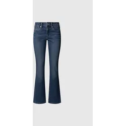 Bootcut-Jeans PEPE JEANS "BOOTCUT LW", Damen, Gr. 32, Länge 30, blau (medium blau used), Denim/Jeans, Obermaterial: 99% Baumwolle, 1% Elasthan, casual, bootcut fit, Jeans