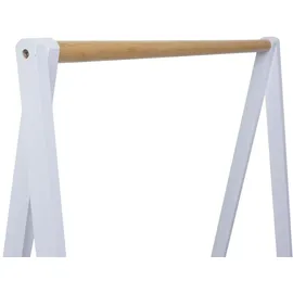 Mendler Garderobenständer HWC-Q32 Natur/Weiß