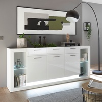 Möbel stellbrink Hertie Sideboard Meran weiß / weiß hochglanz