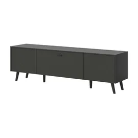 xonox.home Linea Lowboard 185x55 cm Grau Matt MDF/Spanplatte/Melamin/Holzwerkstoff