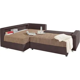 Collection AB Ecksofa Relax L-Form«, inklusive Bettfunktion, Federkern, wahlweise mit RGB-LED-Beleuchtung braun