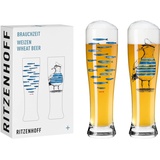 Ritzenhoff & Breker RITZENHOFF 3481007 Weizenbierglas 500 ml - 2er Set - Serie Brauchzeit Set Nr. 7, 2 Stück mit mehrfarbigem Digitaldruck