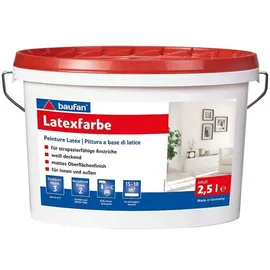 Baufan Latexfarbe Weiß matt 2,5 l