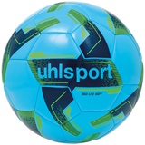 Uhlsport Fußball für Kinder LITE Soft 350 - Junior Trainingsball für Kinder zwischen 10 und 12 Jahren - Leichter Fußball für Kinder, 4, Eisblau/Marine/Fluo Grün