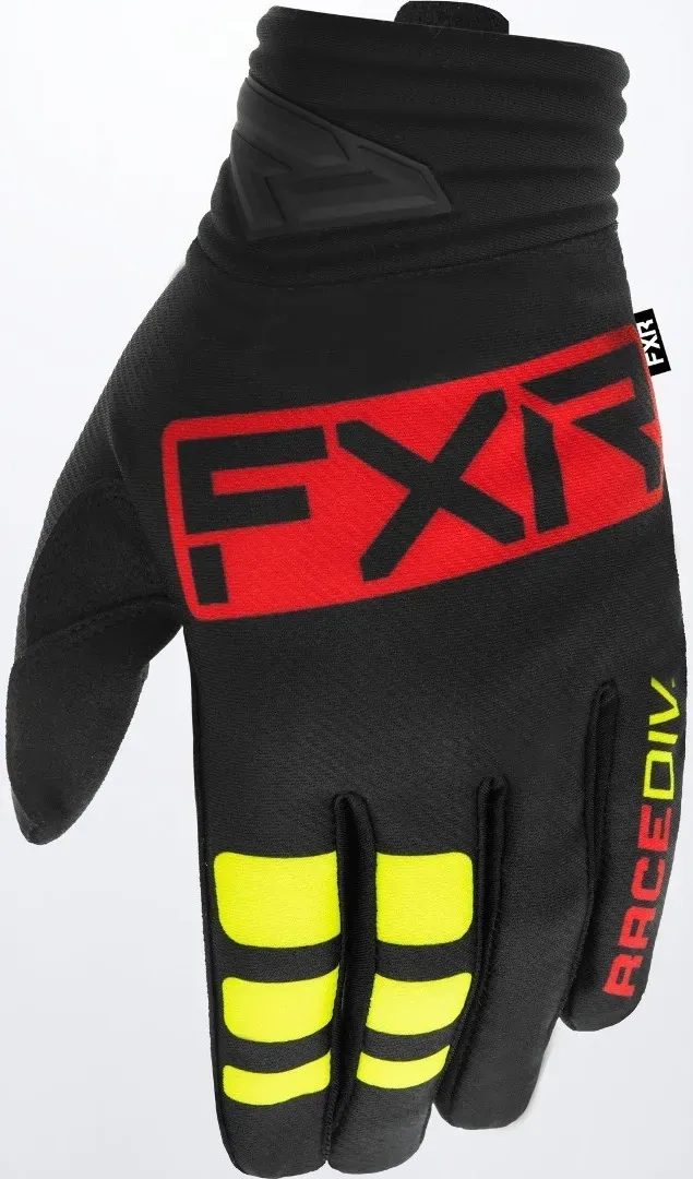FXR Prime Motocross Handschuhe, schwarz-rot, Größe S für Männer