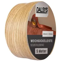 Dalsys Weichsockelleiste Selbstklebend 5m Eiche Fußbodenleiste