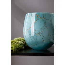 Fink Kerzenhalter), Vase oder Windlicht, COSMIC Opalglas Grün (17cm)