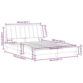 vidaXL Hanko 140 x 200 cm Rosa