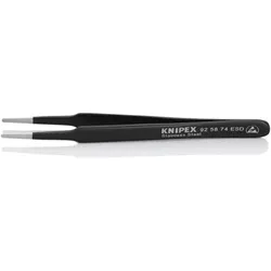 Präzisions-Pinzette 92 58 74 ESD rostfrei gerade abgerundet glatt 120mm - schwarz