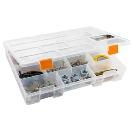 Perel Sortimentskasten Kunststoff 324 x 247 x 51 mm transparent/Gelb