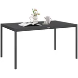 Outsunny Gartentisch 145 x 90 x 74 cm Dunkelgrau