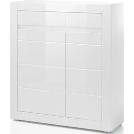 Home Affaire Carat 100 x 112 x 35 cm Weiß / Grau