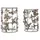 Mauro Ferretti Couchtisch, Grau, Gold, Metall, Glas, 41.3-35x55-50.3x41.3-35 cm,