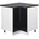 Vicco Eckunterschrank Fame-Line 87 x x Schwarz Weiß