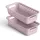 ProHome Aufbewahrungskorb Kunststoff 20 x 10 x 5 cm rosa