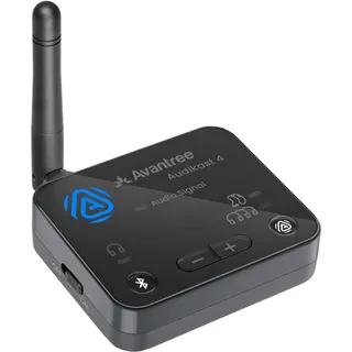 Avantree Audikast 4 – Auracast & Bluetooth 5.4 TV Transmitter, 2 Modi für Kopfhörer & Persönliche Audiogeräte, aptX Adaptive/HD, Optisch & AUX, Firmware-Upgradefähig