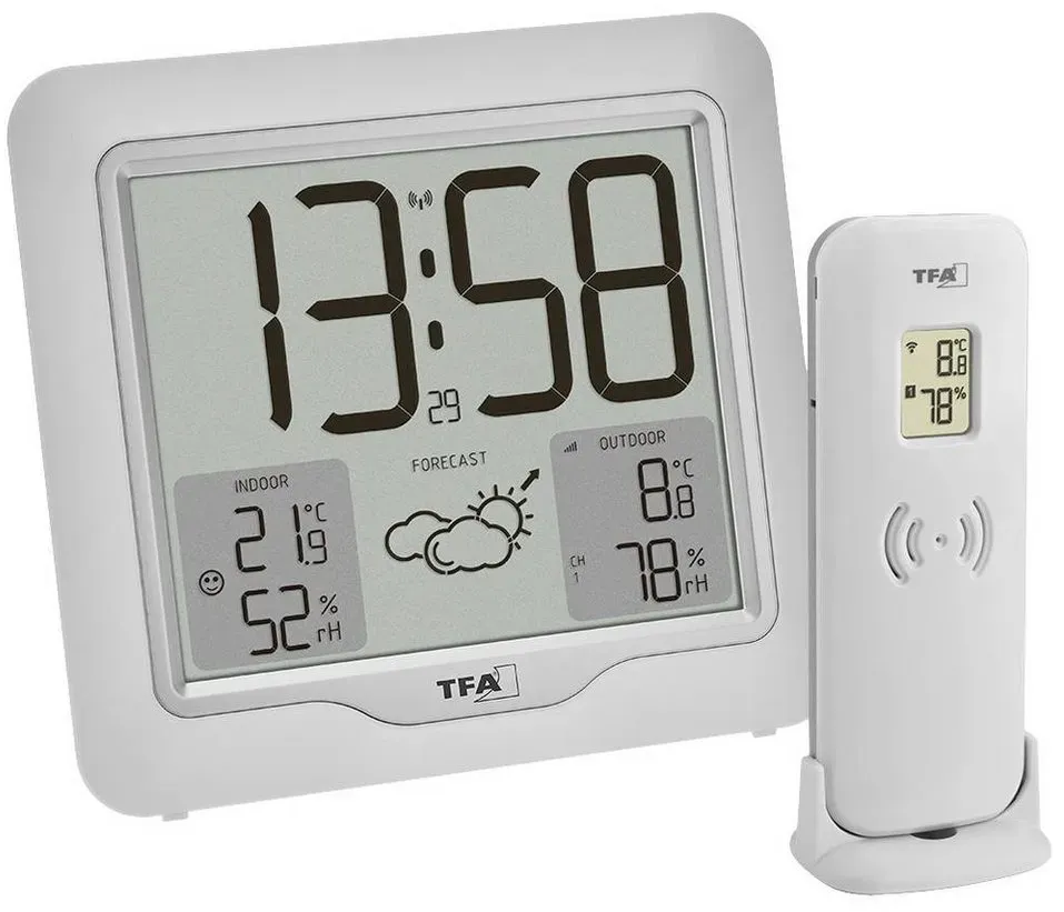 Preisvergleich Produktbild TFA Dostmann Funk-Wetterstation mit Funkuhr Wetterstation