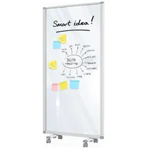 Master of Boards Mobile Trennwand 90 x 180 cm Transparent
