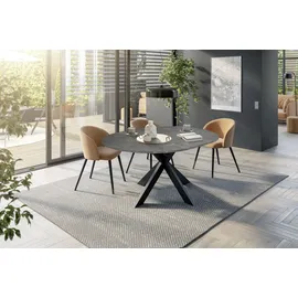 Mäusbacher Ausziehtisch 110 x 76 x 110 cm grau/schwarz