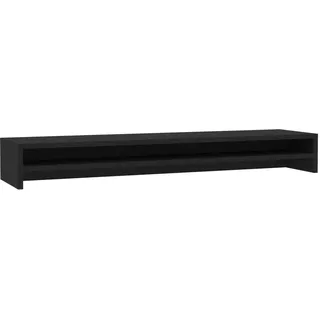 vidaXL Monitorständer Schreibtischaufsatz Monitorerhöhung Bildschirm PC Regal Aufsatz Bildschirmerhöhung Schwarz 100x24x13cm Holzwerkstoff