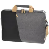 Hama Laptop Tasche bis 14.1 Zoll (Notebook Tasche für Laptop, Tablet, MacBook, Chromebook bis 14,1 Zoll, Umhängetasche als Arbeitstasche oder Schultasche für Herren und Damen) schwarz grau