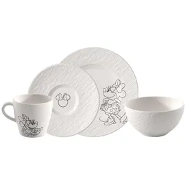 Villeroy & Boch Frühstücks-Set Mickey Mouse 4-teilig weiß